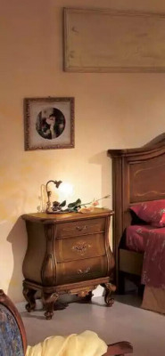 Table de chevet luxueuse de chambre luxueuse Table de chevet en bois de style Art Déco Hôtel