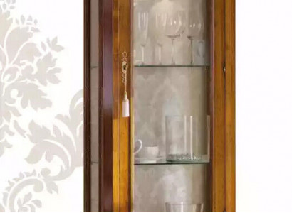 Armoire classique brune avec tiroirs en verre Designer en bois neuf