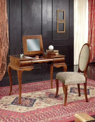 exclusif table de maquillage chaise marron disponible sur commande