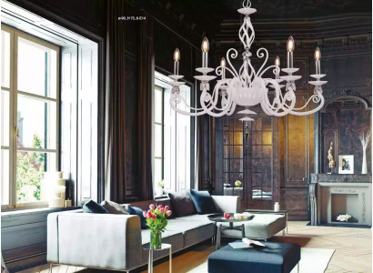 Lampe de plafond Lustre de plafond Chandelier Lustre En Verre Blanc Lampes Style Antique
