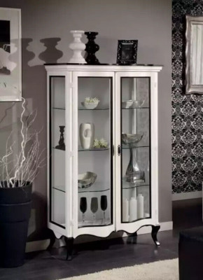 Meubles de salon Buffet en bois Vitrines en verre Armoire en bois massif Vitrine