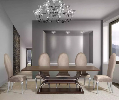 Ensemble complet Table à manger 6x Chaises Ensemble de salle à manger Groupe Ess Table en bois 7 pièces