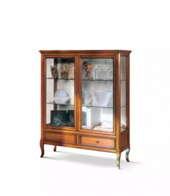 Vitrine en bois Vitrines en verre Armoire Meuble en bois massif Buffet Salon