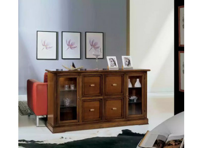 Salon Buffet Vitrine en verre Vitrine Salle à manger Buffet Meubles en bois