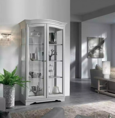 Vitrines Armoire Bois massif Buffet Vitrine Salon Meubles en bois