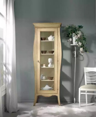 Buffet Vitrine de Luxe Armoire en Verre de Style Classique Italien Meubles
