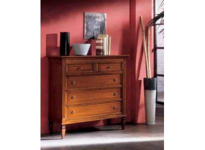 Commode de chambre de luxe avec 5 tiroirs Design de meuble en bois Nouveau
