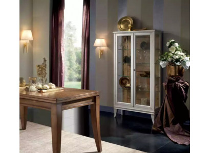 Vitrine Italienne Armoires Design en Verre de Luxe Présentoir de Meubles Blanc Nouveau