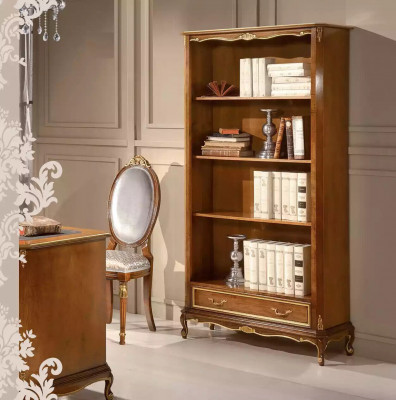 Étagère pour le salon Meuble classique brun en bois étagères