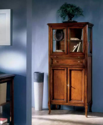 Garde-robe classique meuble brun Vitrine vitrine armoire vitrine neuve