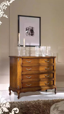 Commodes classiques à 4 tiroirs, buffet de luxe en bois pour la salle d'étude