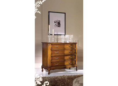 Commodes classiques à 4 tiroirs, buffet de luxe en bois pour la salle d'étude