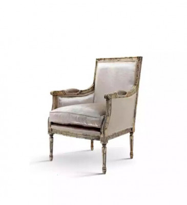 Fauteuil Canapé 1 place Canapé Designer Gris Tissu Canapés Rembourrage Bois neuf