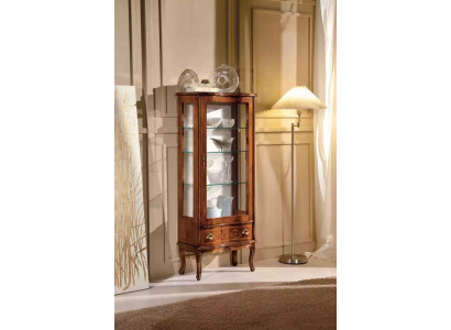Vitrine classique Meubles de luxe Portes en verre Mobilier de salon Marron