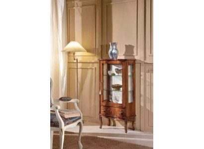 Vitrine classique en bois et verre de luxe pour salon meuble vitrine en verre design de luxe.