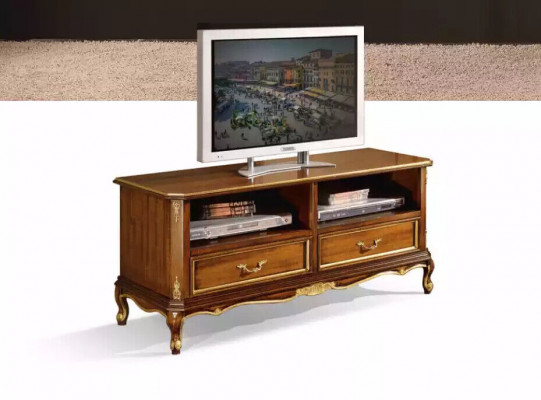 Meuble TV bas classique en brun de haute qualité Meuble latéral de salon