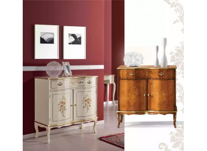 Buffet blanc de luxe avec tiroirs Meuble armoire en bois Lampe Lampes