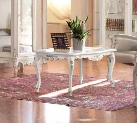 Tableau de salon classique r blanc Table basse Meubles en bois Salle de séjour Table Ab