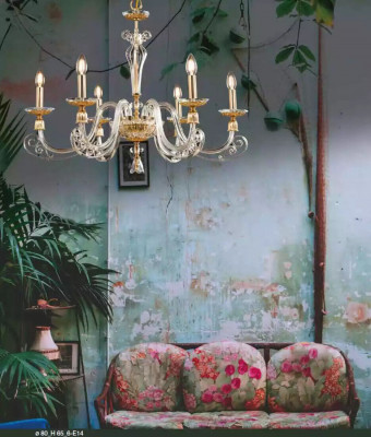 Plafonnier Lustre de luxe Lampe en cristal Lumière suspendue Lampes dorées