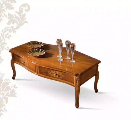 Table basse en bois brun classique de design de luxe avec tiroir nouvelle