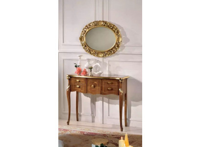 Console classique R Table en bois brun Salon Mobilier de designer