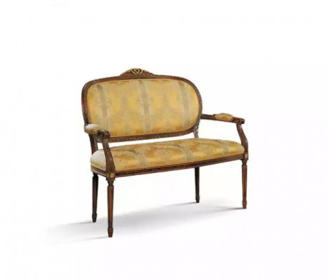 Banquette classique en jaune tabouret rétro Salon de luxe Design nouveau
