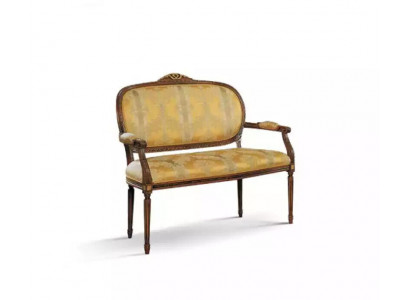 Banquette classique en jaune tabouret rétro Salon de luxe Design nouveau