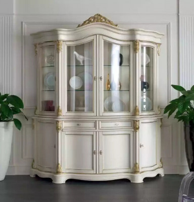 Vitrine Meubles de luxe italiens présentoirs buffet armoire en verre design