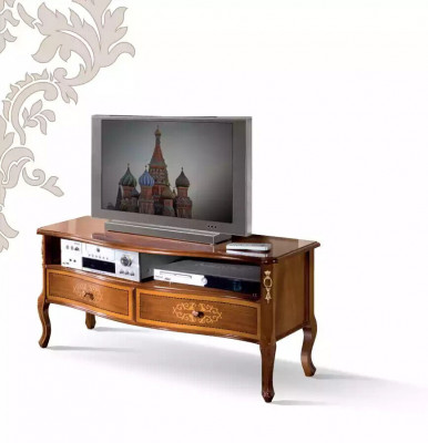 Classique r Armoire TV Mobilier de salon Meuble TV Bas en bois Conception nouvelle