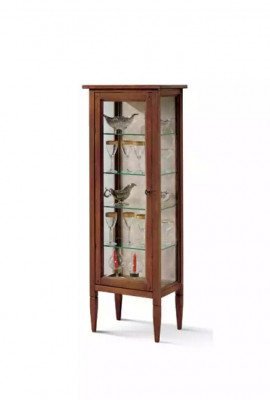 Vitrine classique Commode Vitrine Armoire Vitrine en verre Marron