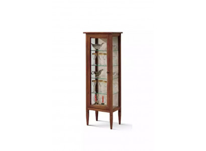 Vitrine classique Commode Vitrine Armoire Vitrine en verre Marron