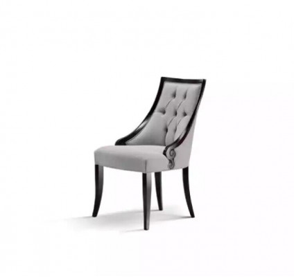 Chaise Mobilier de luxe Salon Salle à manger Meubles en bois Gris Fauteuil neuf