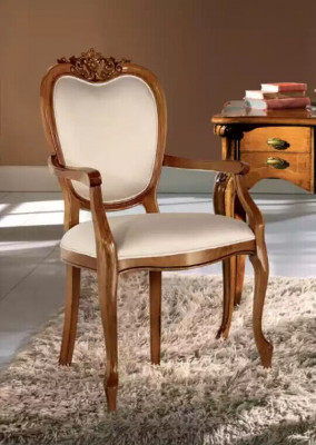 Chaise rembourrée de luxe classique en bois meubles de chaise de salle à manger nouveaux