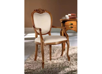 Chaise rembourrée de luxe classique en bois meubles de chaise de salle à manger nouveaux
