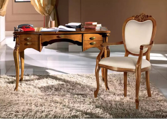 Chaise rembourrée de luxe classique en bois meubles de chaise de salle à manger nouveaux
