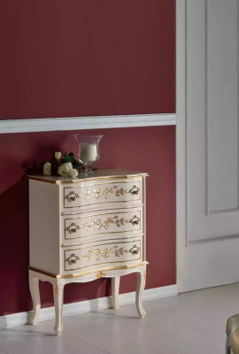 Classique Blanc Commode en bois Meuble de salon Armoire de rangement Nouveau