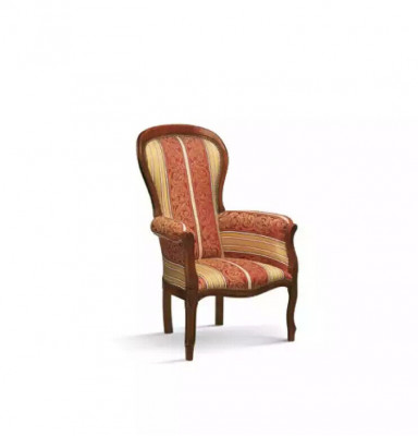 Fauteuil 1 place Siège Rembourré en Tissu Design Classique