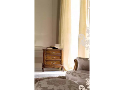 Table de chevet classique marron avec tiroirs Table de rangement Mobilier de chambre à coucher