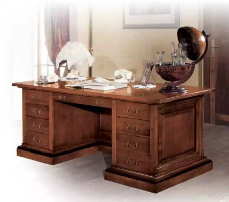 Brun Bureau en bois massif Meuble de bureau classique Table de salle d'étude