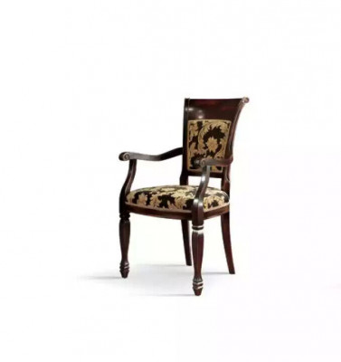Chaise Braun Design Salon Salle à manger Bois Rembourrage avec accoudoirs nouveau