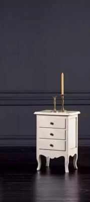 Table de chevet de luxe Consoles Table d'appoint Meubles en bois Chambre Blanche neuve