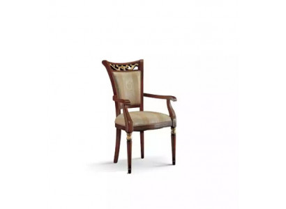 Chaise Fauteuil de design de luxe en bois avec rembourrage Art Déco Mobilier de salle à manger en bois