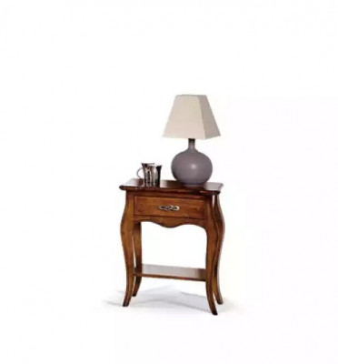 Table de chevet de chambre à coucher Design classique Meubles Bois de luxe Marron neuf