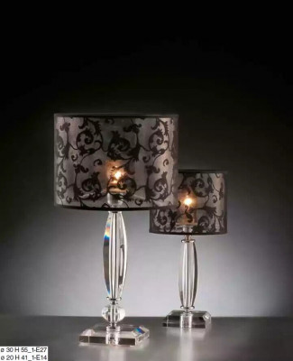 Lampe de table de style antique, lampe de table de lustre en cristal, lampes de cristal.