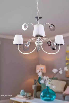 Luxueux Lustre 3x Lampes Plafonnier Art déco Blanc neuf
