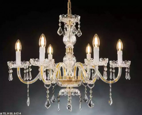 Lustre Suspension Lustre en cristal Plafonnier Lampe
