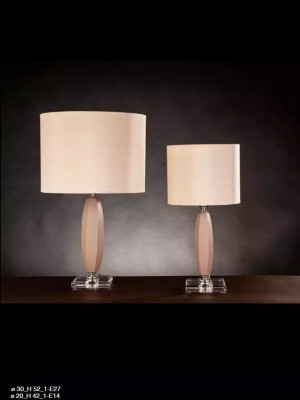 Lampe de table beige Lustre en cristal Lampe de table classique neuve