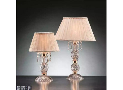 Style antique Lampe de table beige Lustre Lampe de table Lampes en cristal