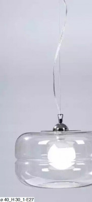 Suspension moderne et transparente, design de lustre de plafond à suspendre