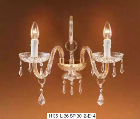 Applique murale classique Lustre de luxe Lampe en cristal Style lustre
